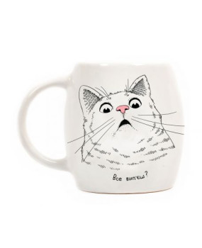 Чашка «Удивленный кот»